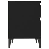 Bedside Cabinets 2 pcs Black 40x35x50 cm - Close-Up Angle