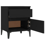 Bedside Cabinets 2 pcs Black 40x35x50 cm - Low Angle