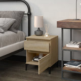 Bedside Cabinet Sonoma Oak 40x35x50 cm - Side View