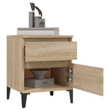 Bedside Cabinet Sonoma Oak 40x35x50 cm - Top-Down View