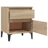 Bedside Cabinet Sonoma Oak 40x35x50 cm - Close-Up Angle