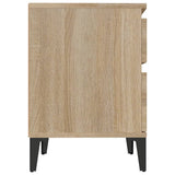 Bedside Cabinets 2 pcs Sonoma Oak 40x35x50 cm - Close-Up Angle
