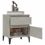 Bedside Cabinet Concrete Grey 40x35x50 cm - Top-Down View