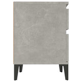 Bedside Cabinet Concrete Grey 40x35x50 cm - Rear View