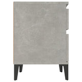 Bedside Cabinets 2 pcs Concrete Grey 40x35x50 cm - Close-Up Angle