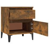 Bedside Cabinet Smoked Oak 40x35x50 cm - Close-Up Angle