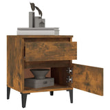 Bedside Cabinets 2 pcs Smoked Oak 40x35x50 cm - Top-Down View
