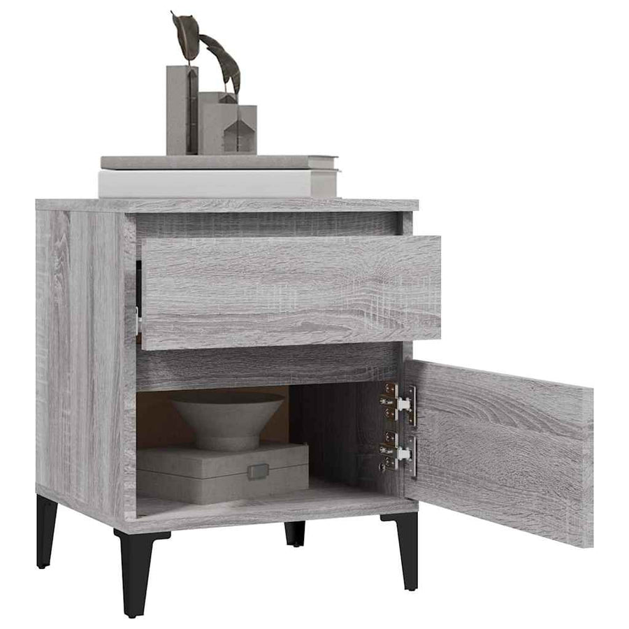Bedside Cabinet Grey Sonoma 40x35x50 cm