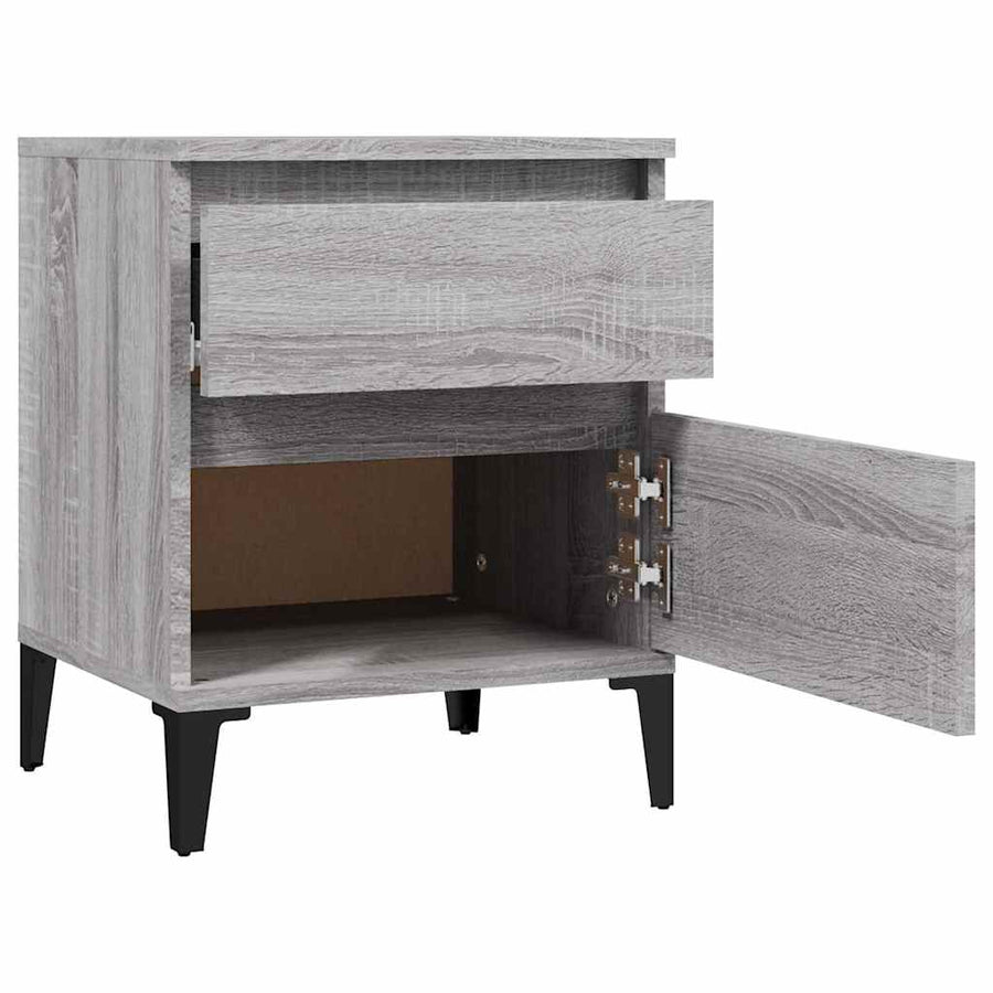 Bedside Cabinet Grey Sonoma 40x35x50 cm