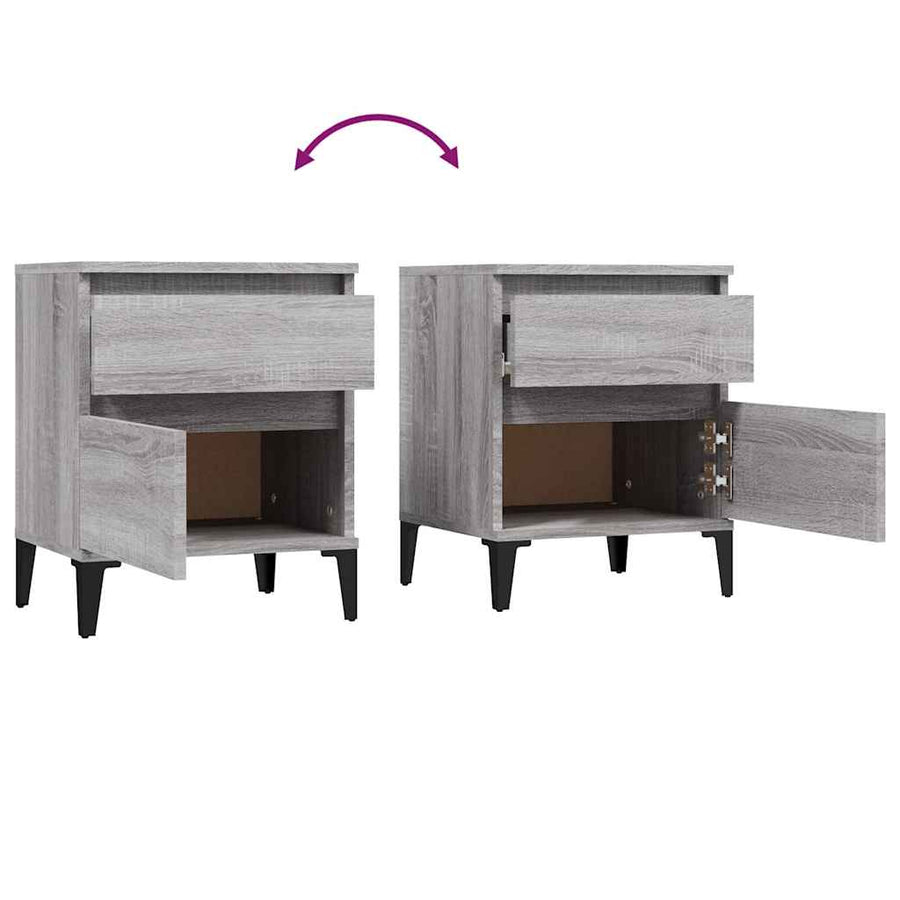 Bedside Cabinet Grey Sonoma 40x35x50 cm
