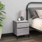 Bedside Cabinet Grey Sonoma 40x35x50 cm