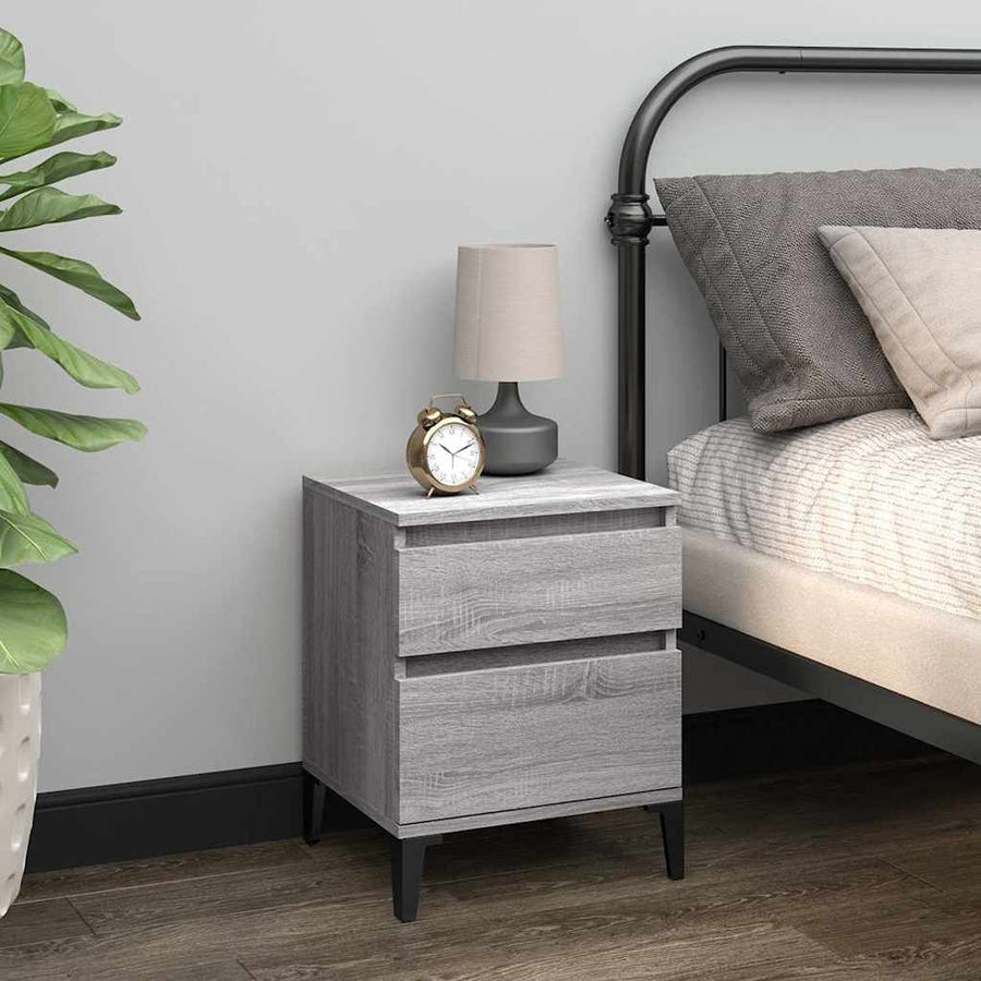 Bedside Cabinet Grey Sonoma 40x35x50 cm