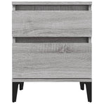 Bedside Cabinets 2 pcs Grey Sonoma 40x35x50 cm