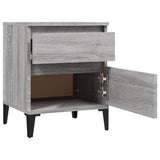 Bedside Cabinets 2 pcs Grey Sonoma 40x35x50 cm - Low Angle