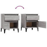 Bedside Cabinets 2 pcs Grey Sonoma 40x35x50 cm