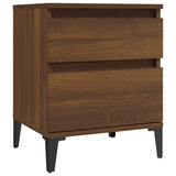 Bedside Cabinet Brown Oak 40x35x50 cm - Front View