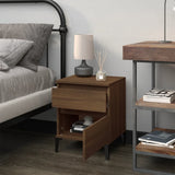 Bedside Cabinet Brown Oak 40x35x50 cm