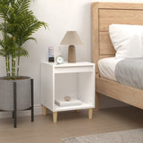 Bedside Cabinets 2 pcs White 40x35x50 cm - Side View