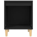 Bedside Cabinet Black 40x35x50 cm Engineered Wood