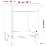 Bedside Cabinets 2 pcs Black 40x35x50 cm