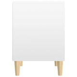 Bedside Cabinet High Gloss White 40x35x50 cm Engineered Wood