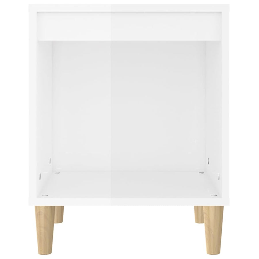 Bedside Cabinets 2 pcs High Gloss White 40x35x50 cm