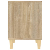 Bedside Cabinet Sonoma Oak 40x35x50 cm - Rear View