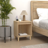 Bedside Cabinets 2 pcs Sonoma Oak 40x35x50 cm - Side View