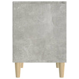 Bedside Cabinet Concrete Grey 40x35x50 cm - Rear View