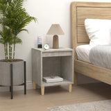 Bedside Cabinets 2 pcs Concrete Grey 40x35x50 cm - Side View