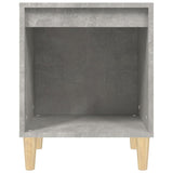 Bedside Cabinets 2 pcs Concrete Grey 40x35x50 cm - Rear View