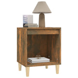 Bedside Cabinet Smoked Oak 40x35x50 cm - Top-Down View