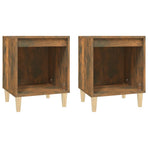 Bedside Cabinets 2 pcs Smoked Oak 40x35x50 cm