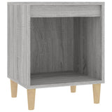 Bedside Cabinet Grey Sonoma 40x35x50 cm - Front View