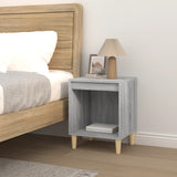 Bedside Cabinet Grey Sonoma 40x35x50 cm - Side View