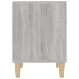 Bedside Cabinet Grey Sonoma 40x35x50 cm - Rear View