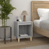 Bedside Cabinets 2 pcs Grey Sonoma 40x35x50 cm - Side View