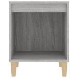 Bedside Cabinets 2 pcs Grey Sonoma 40x35x50 cm - Rear View