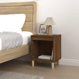 Bedside Cabinet Brown Oak 40x35x50 cm - Side View