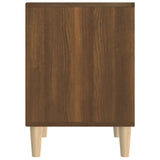 Bedside Cabinets 2 pcs Brown Oak 40x35x50 cm - Close-Up Angle