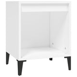Bedside Cabinet White 40x35x50 cm - Front View