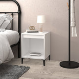 Bedside Cabinet White 40x35x50 cm - Side View