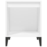 Bedside Cabinet White 40x35x50 cm - 45-Degree Angle