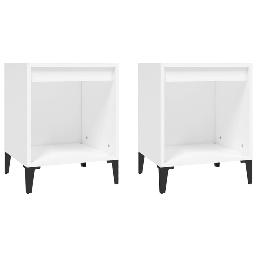 Bedside Cabinets 2 pcs White 40x35x50 cm