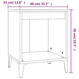 Bedside Cabinets 2 pcs White 40x35x50 cm - Extra Image