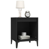 Bedside Cabinet Black 40x35x50 cm - Top-Down View