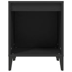 Bedside Cabinet Black 40x35x50 cm