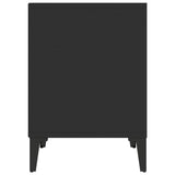 Bedside Cabinet Black 40x35x50 cm - Rear View