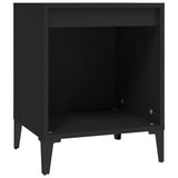 Bedside Cabinets 2 pcs Black 40x35x50 cm - 45-Degree Angle