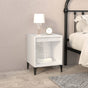 Bedside Cabinet High Gloss White 40x35x50 cm